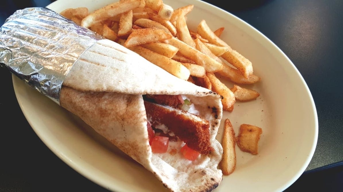 Crispy Chicken Wrap.