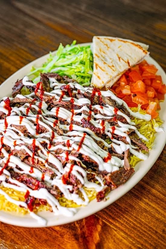 Mix Shawarma Over Rice.